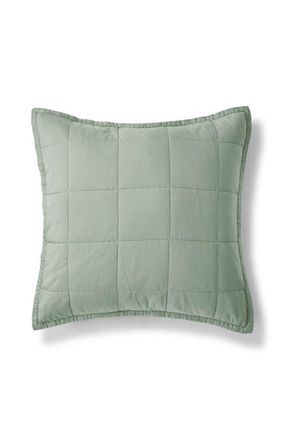 Christy Laundered Cotton Luxury Percale Quilted Sham Pair in Sage Green at Nordstrom