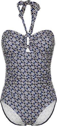 Zimmermann And White Chain Print Swimsuit - Womens - Elastane/Polyamide