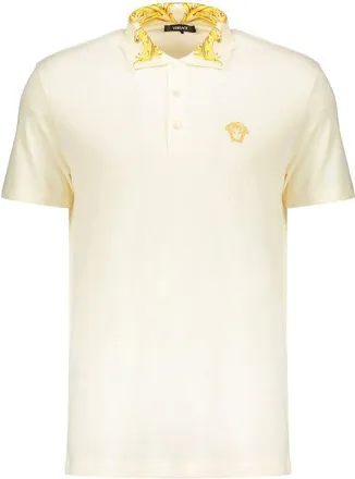 Versace Bicolor Cotton Polo Mens Shirt