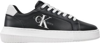 Calvin Klein Chunky Cupsole Mono Black Sneakers - Dames - Sneakers - Zwart - 38 EU - Leer - Schoenen