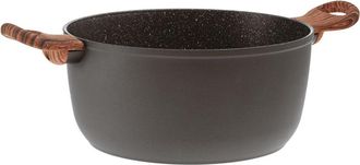 Sambonet High pot with 2 handles - Round - Ø 24.0 cm - h 11.5 cm - 4.500 l - Rock N Rose