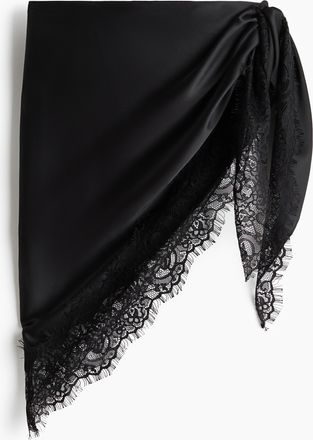 H&M Dreieckstuch mit Spitzenborten - Schwarz