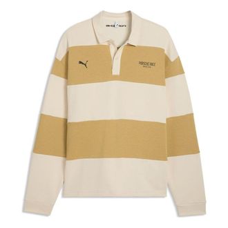 Puma x Porsche Legacy Long Sleeve Polo Shirt Coffee Milk 634485-18