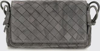 Bottega Veneta Borsa a spalla Notturno in pelle di vitello scamosciata con motivo Intrecciato