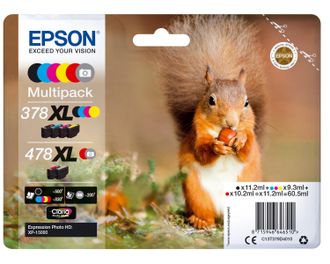 Epson Squirrel 478xl Cartucho De Tinta 1 Pieza(s) Original Alto Rendimiento (xl) Negro, Cian, Magenta, Amarillo, Rojo, Gris