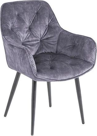 Global Interiors Designstuhl Barcelona mit Armlehnen - Grau