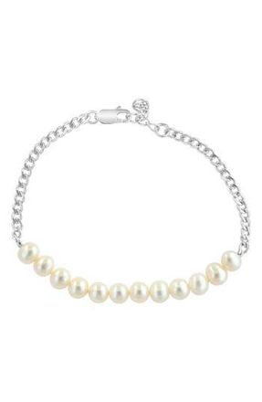 Effy Sterling Silver Freshwater Pearl Bracelet in Silver/White at Nordstrom Rack