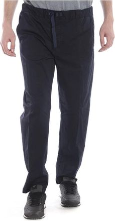 Daniele Alessandrini Slim-fit broek - Heren - Slim Fit Broeken - Blauw - XS - Katoen - Broeken
