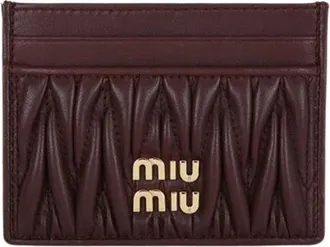 Miu Miu Pre-owned Wallets, female, Red, Size: ONE SIZE Pre-owned Leather Materasse Card Holder