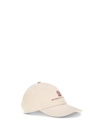 Brunello Cucinelli Mens Logoed Baseball Hat Sabbia+368 Cotton E Hairbands