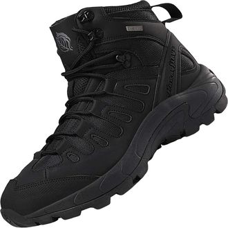 Generic Mens Fall and Winter Fashion Mens Sneakers Mens Hiking Sneakers Walking Mens Shoes Real Leather Dress Boots Men (Black, 9.5)