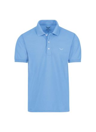 Trigema Poloshirt TRIGEMA TRIGEMA Poloshirt in Piqu&eacute;-Qualit&auml;t, Herren, Gr. 5XL, blau (horizont), 100% Baumwolle, Basic, Shirts Poloshirt