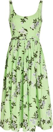 Emilia Wickstead Eglantine Floral-print Midi Dress - Green - 14 (UK14 / L)