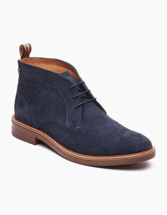 base Mens Base London Lincoln Chukka Leather Mens Navy Boots - Size: 11