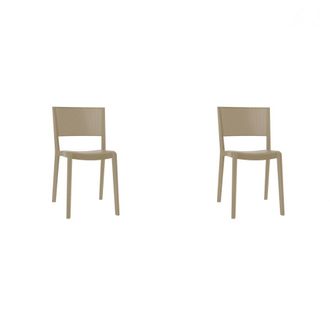 Resol Sillas spot pl&aacute;stico beige (pack de 2)