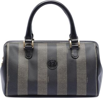 Fendi Pre-owned Fendi Pequin Coated Canvas Boston Bag Ladies D7GVDLDSJHUXQXLM