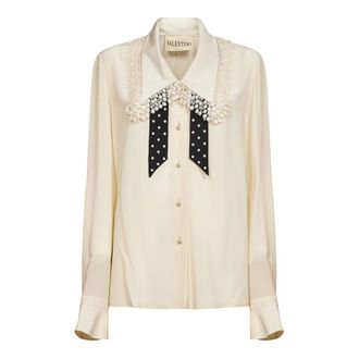 Valentino Mujer, Blusas y Camisas, Beige, Talla: M