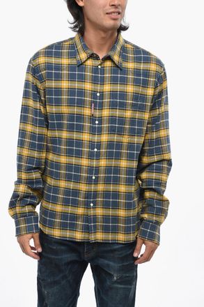 Dsquared2 Camicia in Flanella di Cotone con Motivo Tartan Dsquared2