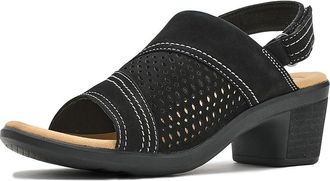 Clarks Emily 2 Mist Womens Dress Sandals Black Nubuck : 7.5 B - Medium, Textile