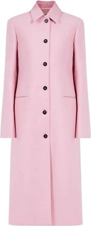 Ferragamo Long Virgin Wool Coat, Brand Size 40 ( US Size 6 )