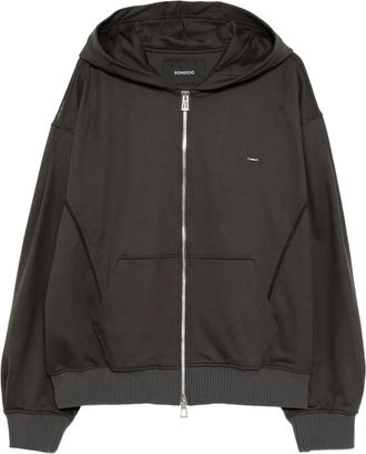 Songzio Felpa con ricamo e cappuccio - Grigio