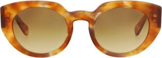 Chlo&eacute; Round-Frame Recycled Acetate Sunglasses