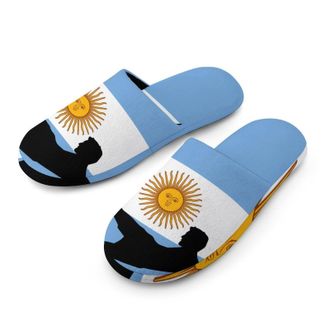 Generic Flag Of Argentina Argentine Soccer Mens House Slippers Slip Indoor Slipper On Shoes Warm Outdoor