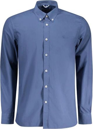 North Sails Blauw Katoenen Heren Overhemd Lange Mouw - Heren - Casual Overhemden - Blauw - S - Katoen - Overhemden