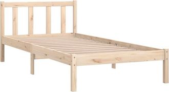 vidaXL 810072 Bed Frame without Mattress Solid Wood 100x200 cm Vidaxl