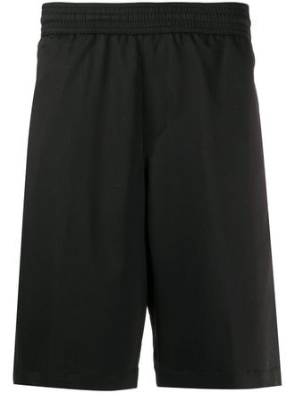 Neil Barrett elasticated-waist track shorts - men - Polyester/Spandex/Elastane/Cupro - 46 - Black