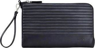 John Richmond Pochette con Dettagli a Coste e Cinturino da Polso - - Bags - Uomo - Nero - ONE SIZE