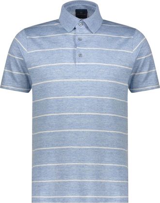 Paul & Shark Linnen Gestreept Poloshirt - Heren - Polos - Blauw - M - Linnen - Tops