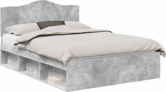 vidaXL Bed Frame Concerte Grey 150 x 200 cm Solid Pine Wood vidaXL