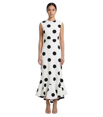 Jacquemus White Crew Neck Midi Dress