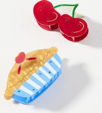 Frasier Sterling Summer Claw Clips, Set of 2