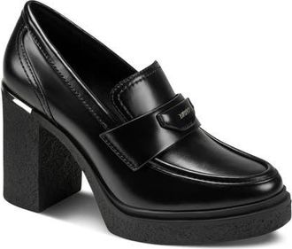 DKNY Tafani Block Heel Loafer in Black at Nordstrom, Size 5.5