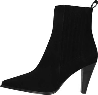 Notre-V 8928 Enkellaarsjes - Dames - Laarzen met Hak - Zwart - 36 EU - Su&egrave;de - Schoenen