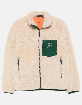 Ralph Lauren Mens RALPH LAUREN MENS WOOL BORG LOGO SHERPA ZIP THROUGH FLEECE RANCH CREAM - Size: 42