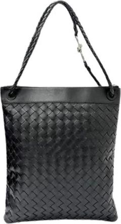 Bottega Veneta Pre-owned Andiamo Flat Messenger Bag - Dames - Vintage Schoudertas - Zwart - ONE Size - Leer - Vintage