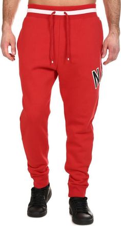 Nike Air Sportswear Heren Fleece Joggers in Rood