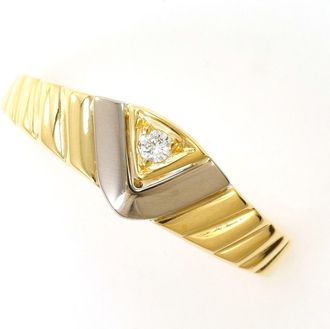 C&A White Gold Yellow Gold Yellow Gold (18K) White Gold (18K) Band Ring (Pre-Owned)