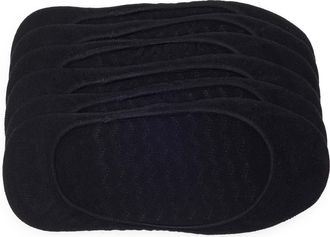 Hue Invisible Comfort 6-Pack Liner Socks in Black Pack at Nordstrom Rack, Size Medium/large