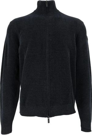Roberto Ricci Design Velvet Full Zip Knit - Knitwear - Hombre - Azul - 2XL