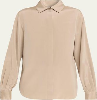Lafayette 148 New York Pleated Button-Down Shirt