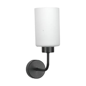 OEM Aplique De Pared Negro Con Pantalla De Cristal Blanco 15-423 Jastar