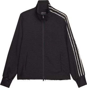 Yohji Yamamoto Neutrals Uniform Raw Three Stripes Polyester Sweatshirt