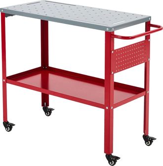 OEM Mesa De Soldadura, De Acero Resistente, Port&aacute;til Con Organizador De Herramientas, Color Rojo