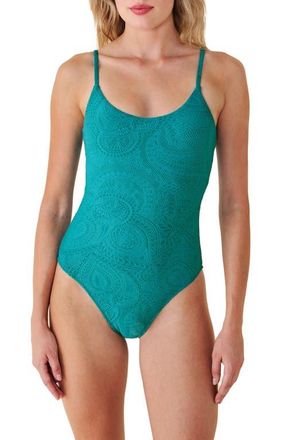 Andie Swim The Amalfi One-Piece Swimsuit in Oasis at Nordstrom, Size X-Large