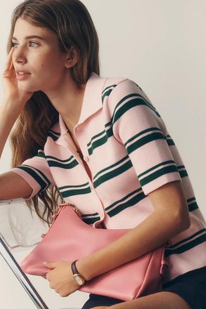 Maeve 100% Cotton Polo Sweater