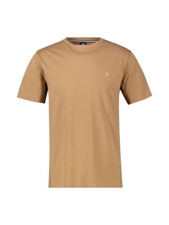 Lerros T-Shirt LERROS Basic T-Shirt in Grossen Gr&ouml;ssen, Herren, Gr. 5XL, light coffee, 100% Baumwolle, Rundhals, Shirts T-Shirt